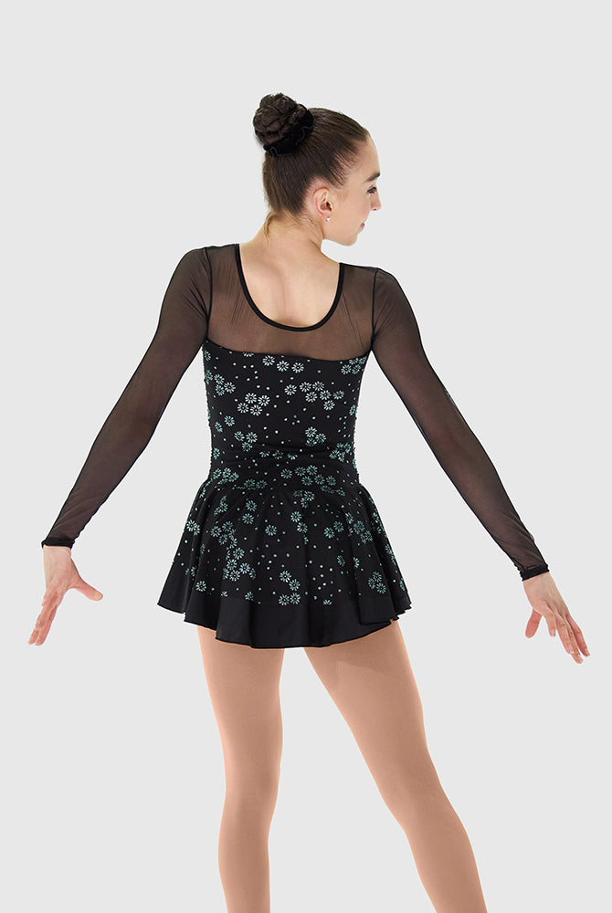 Glitter figure skating dress