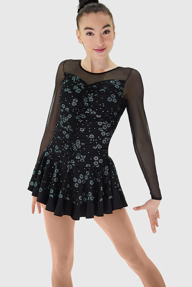 Glitter figure skating dress