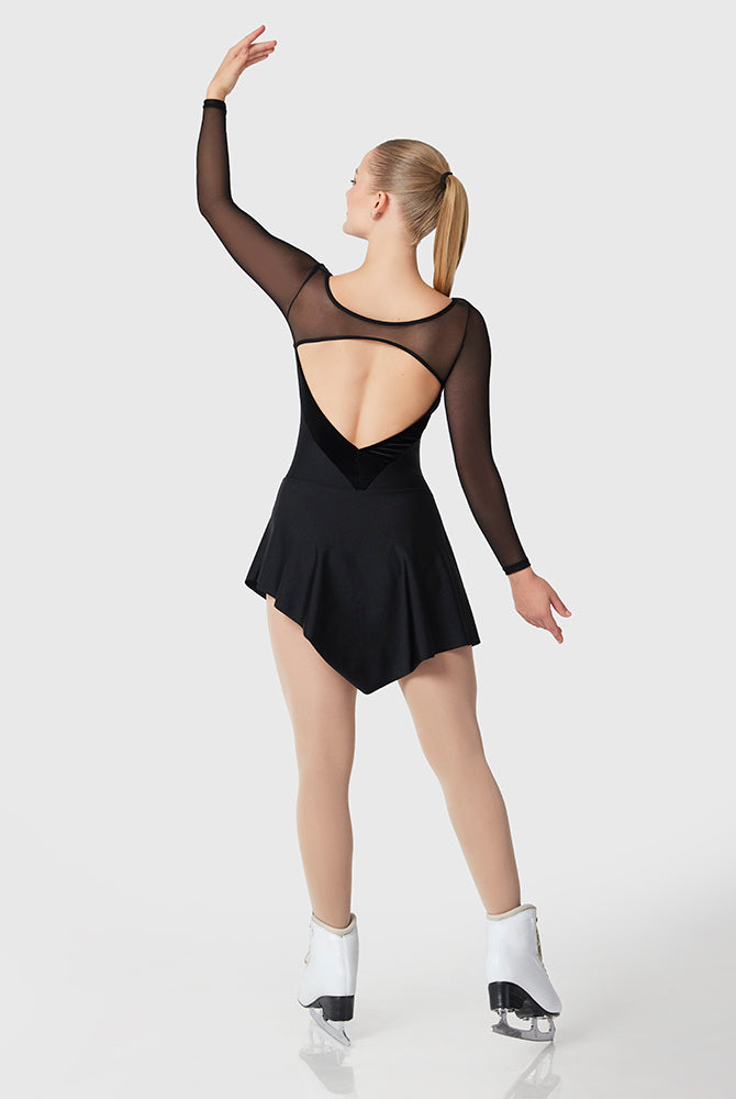 Robe manches longues de nylon lustré