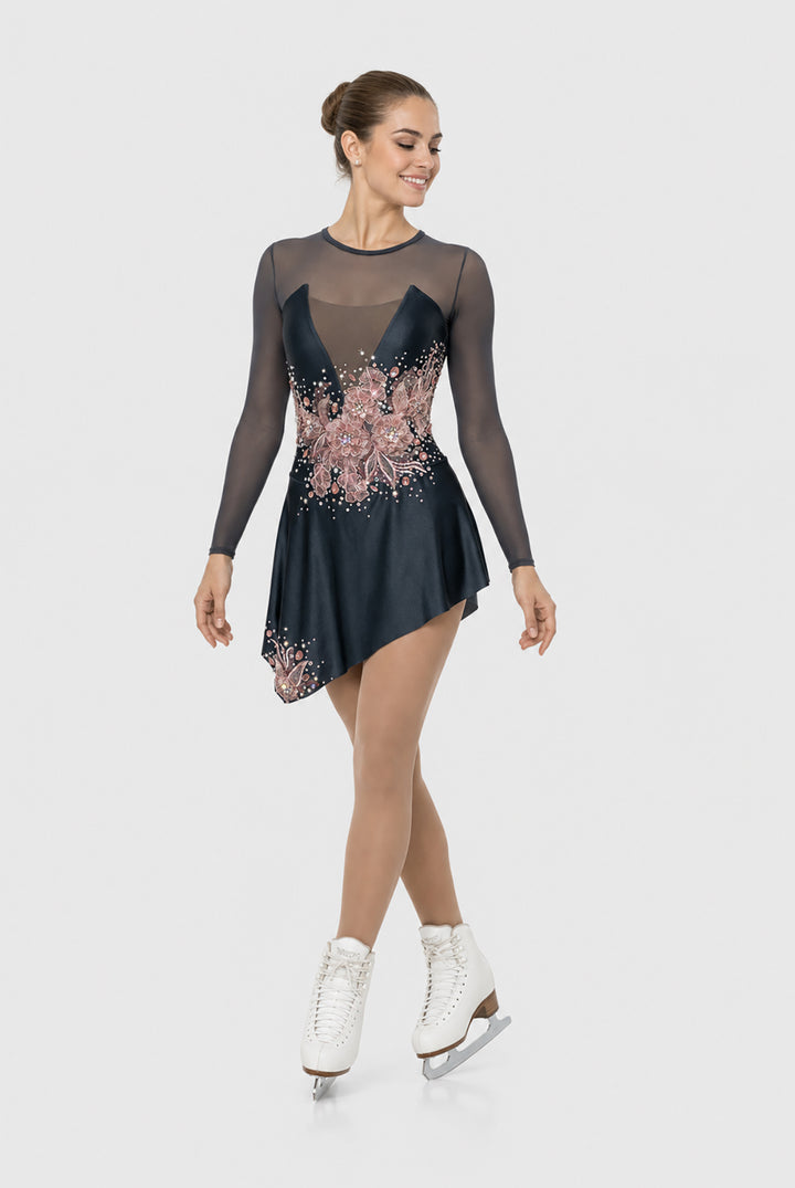Mesh long sleeve dress