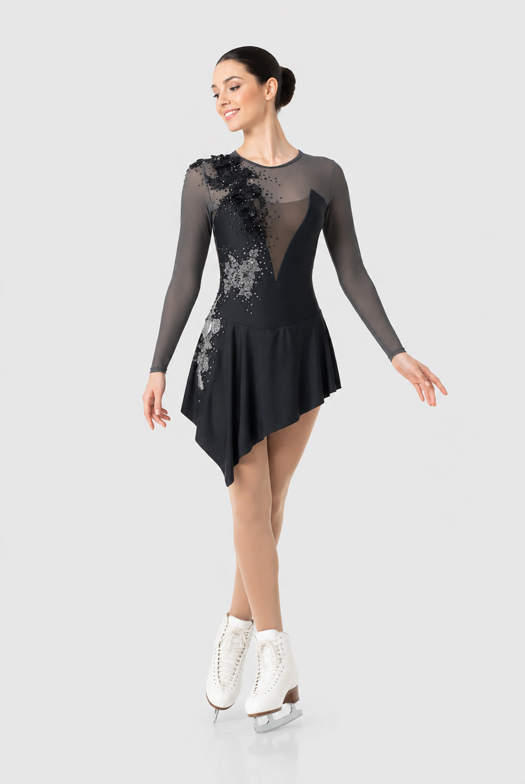 Mesh long sleeve dress